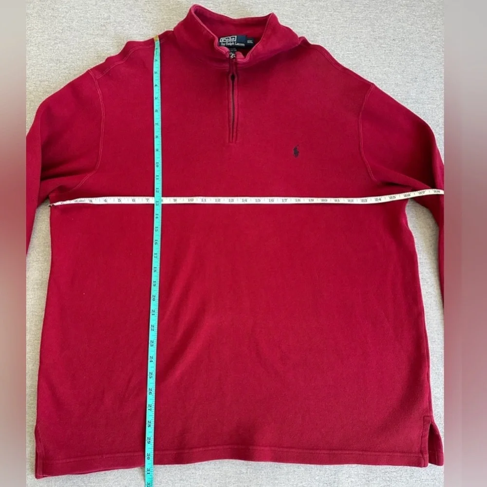 Polo Ralph Lauren Quarter Zip Pullover Jacket Men's Size XXL Red